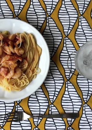 海老とベーコンとトマトのパスタ-レシピのメイン写真