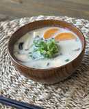 【腸活】きのこと根菜の豆乳味噌汁