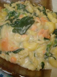 ほうれん草と鮭のクリームパスタ-レシピのメイン写真