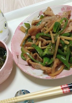 夕飯✧豚ロースの青椒肉絲-レシピのメイン写真