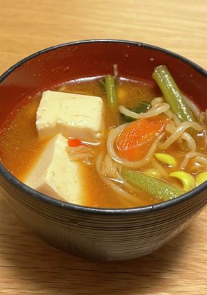 中華麹・ごま味噌麹を使ったチゲ風スープ-レシピのメイン写真