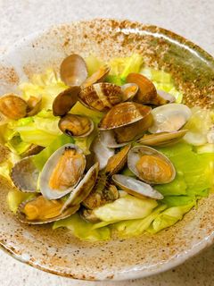 レンジで簡単♪あさりとキャベツの酒蒸し-レシピのメイン写真