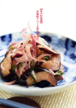【夏の和薬膳】赤梅酢で作る即席柴漬け-レシピのメイン写真