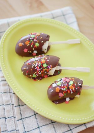 おうちでお祭り♡チョコバナナ-レシピのメイン写真