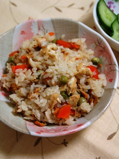 ホタテの春の彩り☆炊き込みご飯-レシピのメイン写真