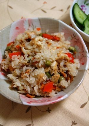 ホタテの春の彩り☆炊き込みご飯-レシピのメイン写真