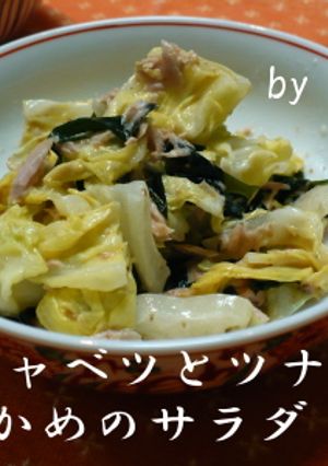 春キャベツとツナとわかめのサラダ-レシピのメイン写真