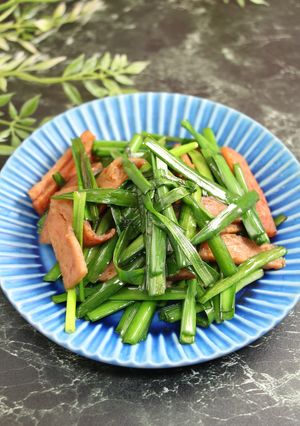 簡単！スパムのニラの炒めもの-レシピのメイン写真