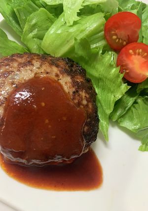 洗い物したくない！ワンパンハンバーグ-レシピのメイン写真