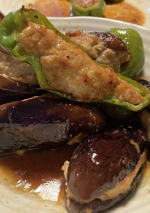 ピーマン&ナスの肉詰め-レシピのメイン写真