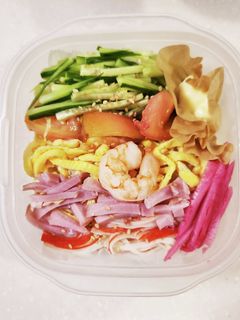 夏の冷やし中華弁当-レシピのメイン写真