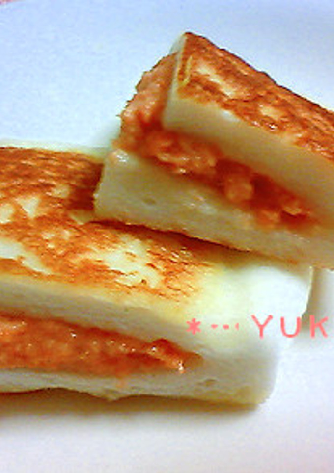 お弁当に♡はんぺんの鮭マヨはさみ焼き-レシピのメイン写真