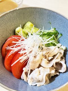 豚しゃぶ冷やし中華(ごまだれ)-レシピのメイン写真