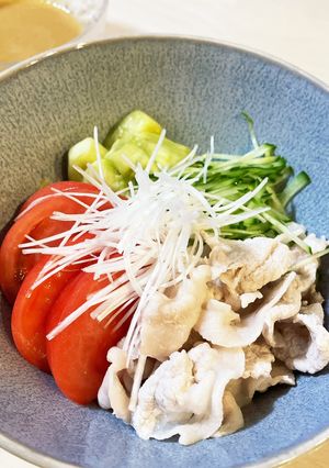 豚しゃぶ冷やし中華(ごまだれ)-レシピのメイン写真