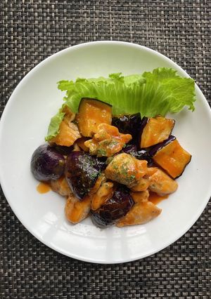 鶏と茄子のタバスコソース炒め-レシピのメイン写真
