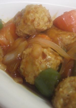 ふわふわ鶏団子　酢豚風-レシピのメイン写真