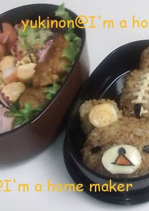 リラックマ後姿　キャラ弁-レシピのメイン写真