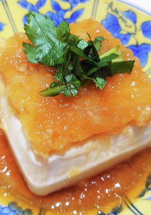 ♪ 油揚げと絹豆腐のおろし揚げ出し豆腐♪-レシピのメイン写真