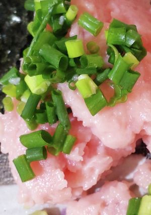 ビンチョウマグロでネギマグロ-レシピのメイン写真