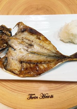 大阪港中央突堤で釣ったアジ開きの一夜干し-レシピのメイン写真