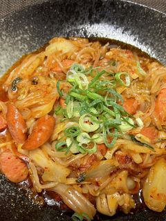 超簡単!激安味付け材料不要キムチ炒め!-レシピのメイン写真