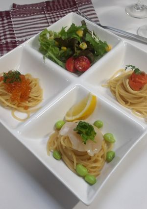 絶品♪サーモン・いくら・ほたてのパスタ-レシピのメイン写真