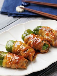 丸ごとピーマンの肉巻き-レシピのメイン写真
