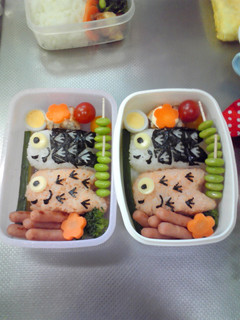 【キャラ弁っぽく】簡単こいのぼり弁当-レシピのメイン写真