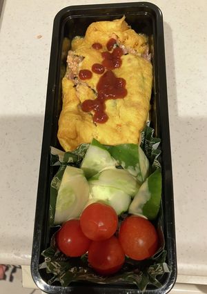 明太子オムレツお弁当-レシピのメイン写真