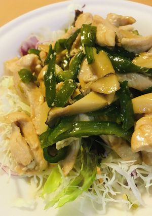 鶏肉と茸＆ピーマンのオイスターソース炒め-レシピのメイン写真
