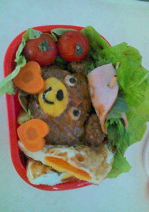 くまちゃんハンバーグ★弁当-レシピのメイン写真