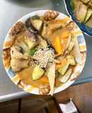 簡単さっぱりどて焼味豚こま大根青椒肉絲風