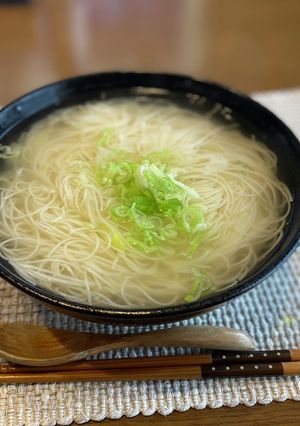 具はネギだけ　超簡単にゅうめん-レシピのメイン写真