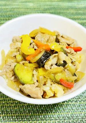 保育園給食★秋なすのプルコギ丼-レシピのメイン写真