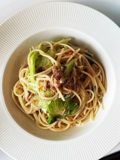 コンビニサラダで冷製和風パスタ-レシピのメイン写真