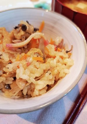 田舎の炊き込みご飯-レシピのメイン写真
