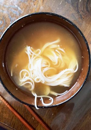 お一人様☆フレッシュレモン味噌味素麺汁-レシピのメイン写真