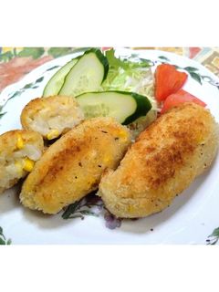 冷凍しない!コーンクリームコロッケ★動画-レシピのメイン写真