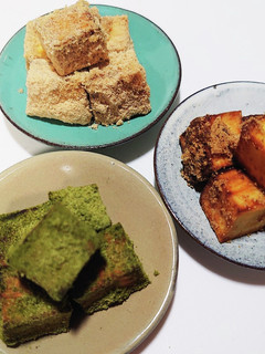 ♫さつまいものあられ三味抹茶きな粉黒糖♫-レシピのメイン写真