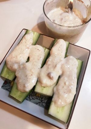 血糖が気になる人への梅きゅうり豆乳グルト-レシピのメイン写真