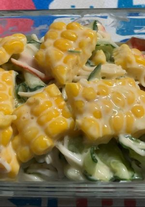 きゅうりとコーンのかにマヨサラダ-レシピのメイン写真