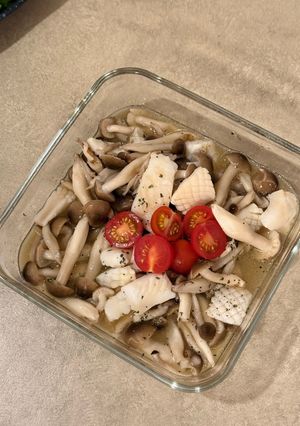 レンジで3分！イカとしめじのバター醤油蒸-レシピのメイン写真