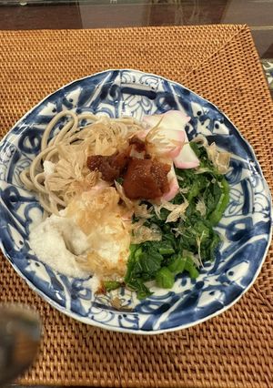 出汁作らずトロトロ山芋とつる紫うどん-レシピのメイン写真