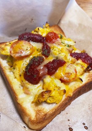 オープンサンドトースト-レシピのメイン写真