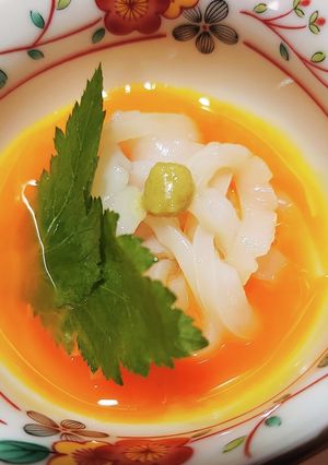 超簡単美味っ！♫いかそうめん黄身ソース♫-レシピのメイン写真