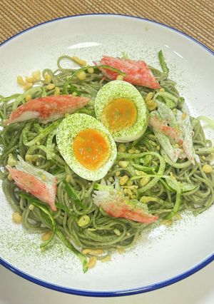 抹茶まとう茶そば ～味噌ごまソースと共に-レシピのメイン写真