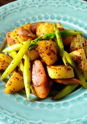 ひとり飯☆ポテトと野菜の粒マスタード炒め-レシピのメイン写真