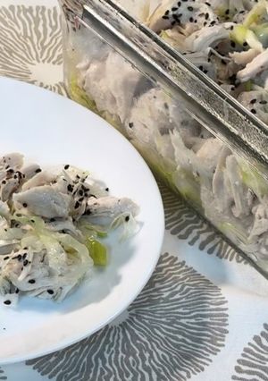 レンチン簡単つくおき 長ネギささみ-レシピのメイン写真