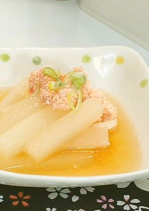 大根とたらこの煮つけの作り方-レシピのメイン写真