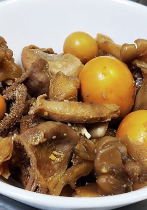 たまひもとキノコの和風煮物-レシピのメイン写真
